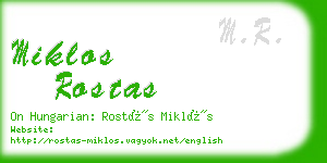 miklos rostas business card
